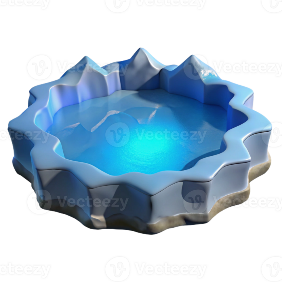 stunning classic Icy Pool 3D Render authentic png