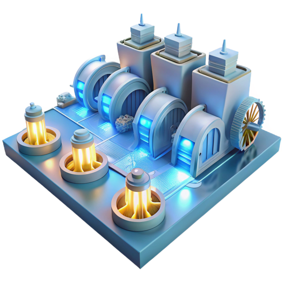 elegant modern Futuristic Energy Generation Facility original png