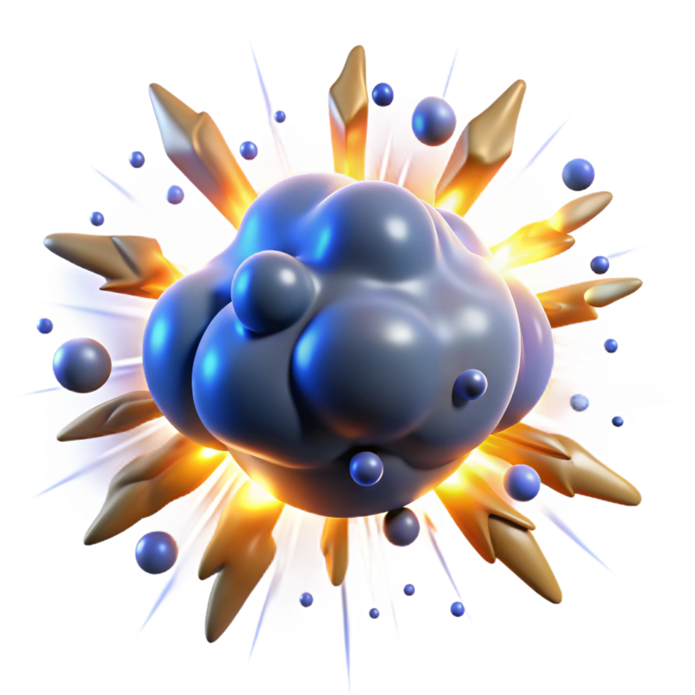 vibrant traditional Abstract Explosion Dynamic 3D Render of a Burst high resolution png