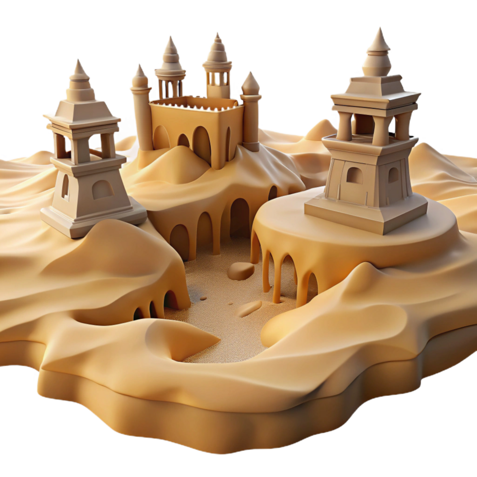 impressive minimalist Desert Oasis Sandcastles and Architectural Wonders authentic png