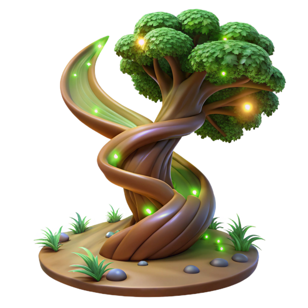stunning traditional Enchanted Twisted Tree with Glowing Vines exclusive png