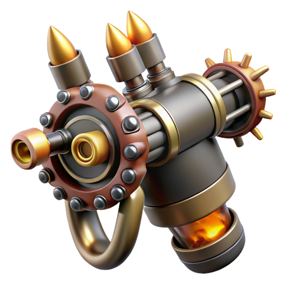 extraordinary contemporary Steampunk Gadget Futuristic Energy Weapon high resolution png