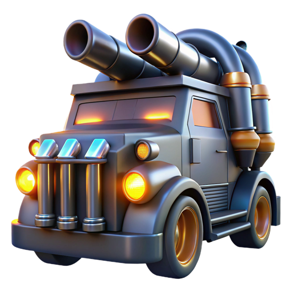 magnificent traditional Post-Apocalyptic Armored Truck Combat Vehicle Design authentic png
