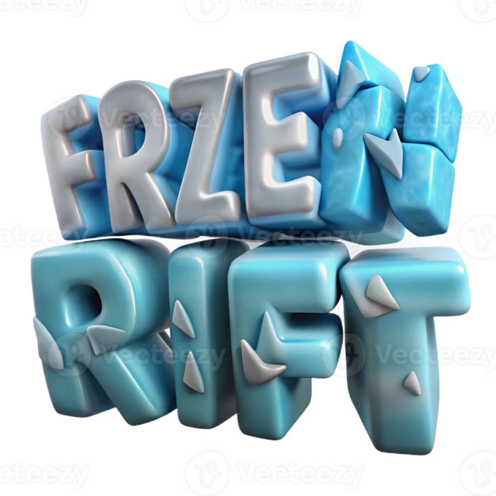 elegant artistic Frozen Rift 3D Render exclusive png