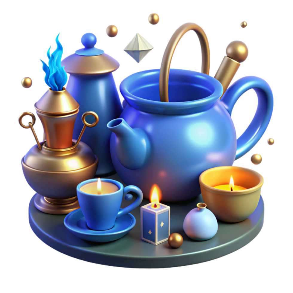 magnificent creative Cozy Tea Time Candles, Teapot, and More exclusive png