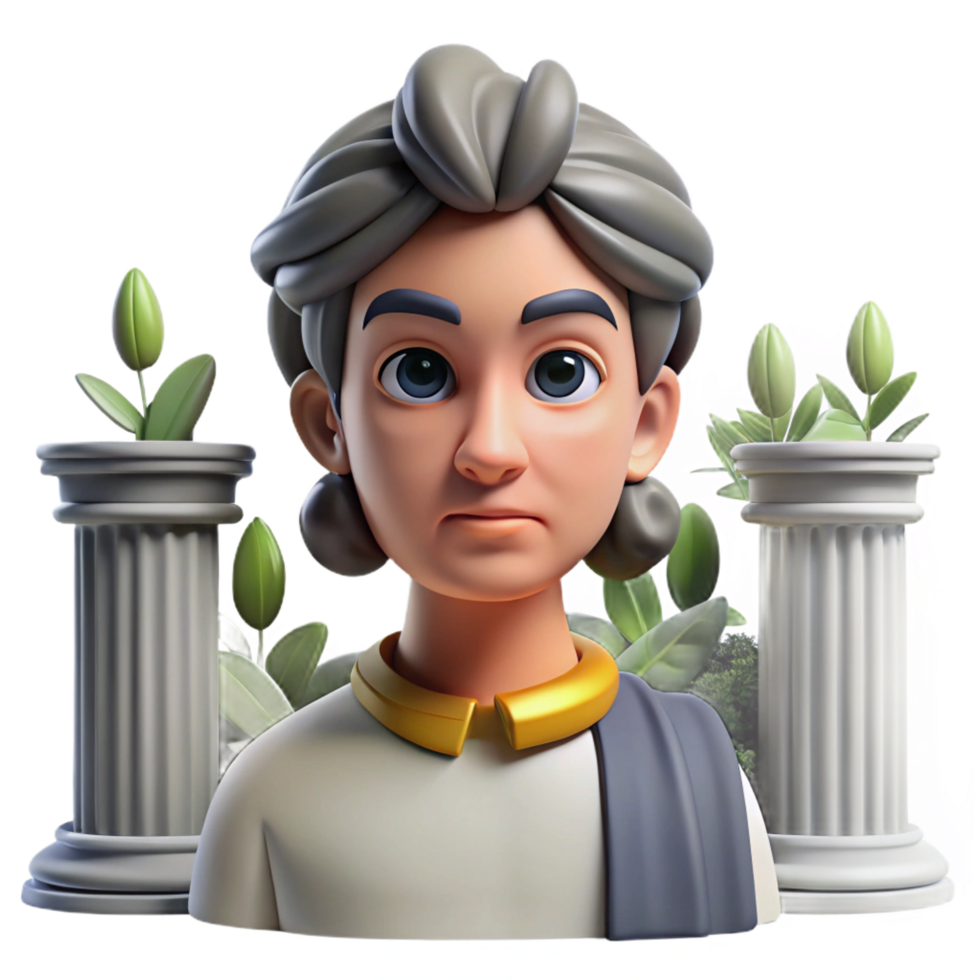 magnificent vintage 3D Render of a Wise Ancient Scholar high resolution png