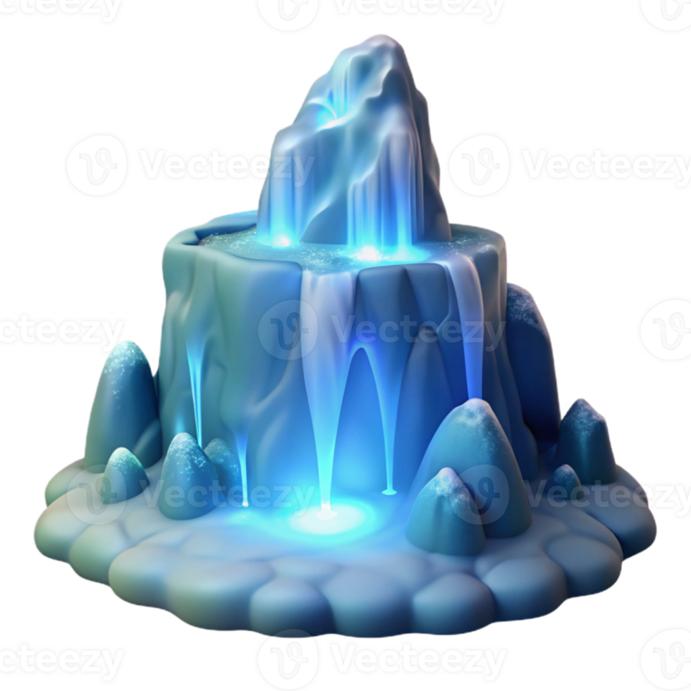 wonderful traditional Enchanted Waterfall 3D Render original png