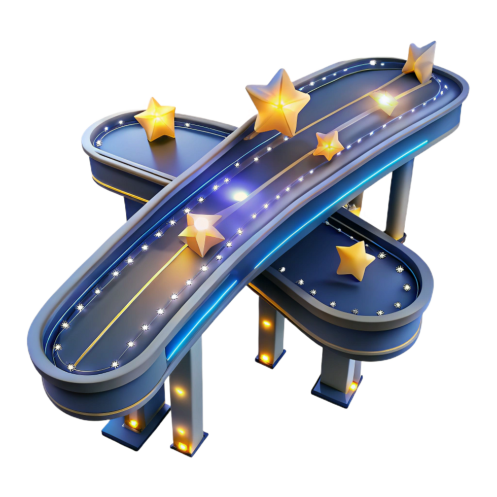 beautiful classic Starlit Pathway 3D Render of a Futuristic Structure detailed png