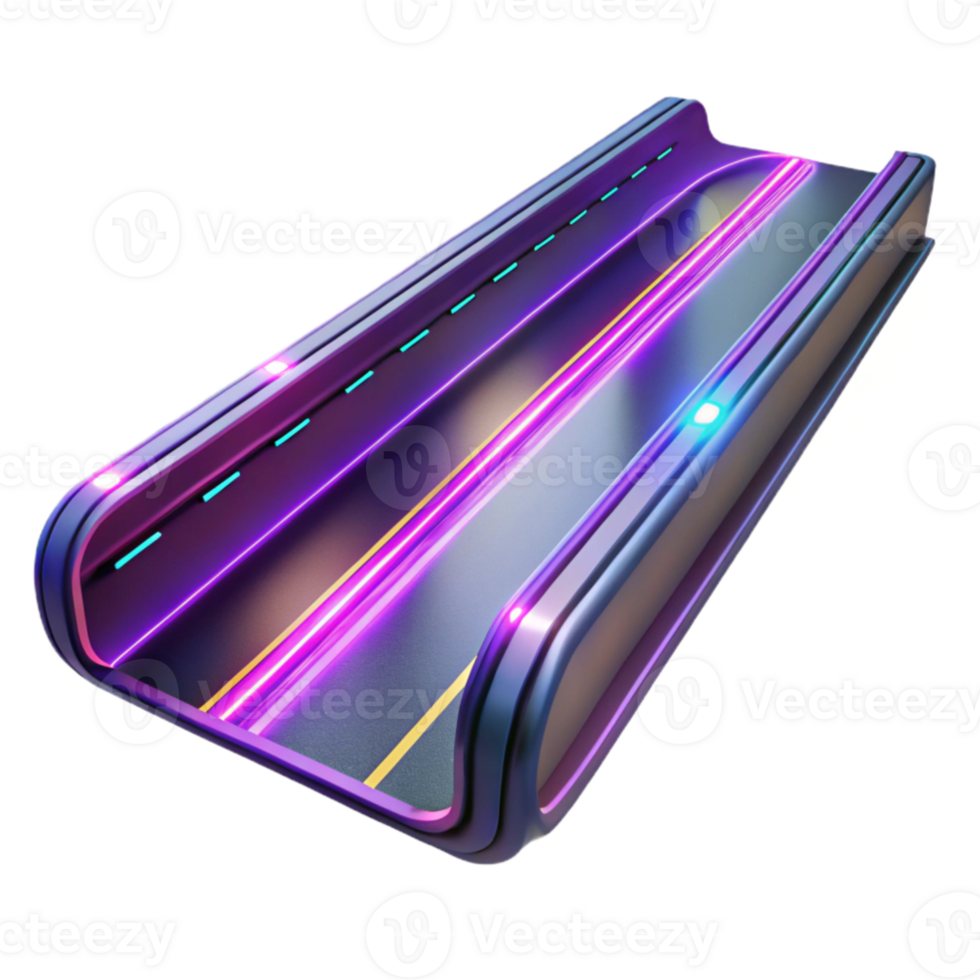 wonderful traditional Neon Moving Walkway 3D Render original png