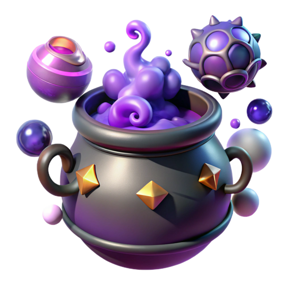 wonderful modern Magical Cauldron Potion Brewing Game high resolution png