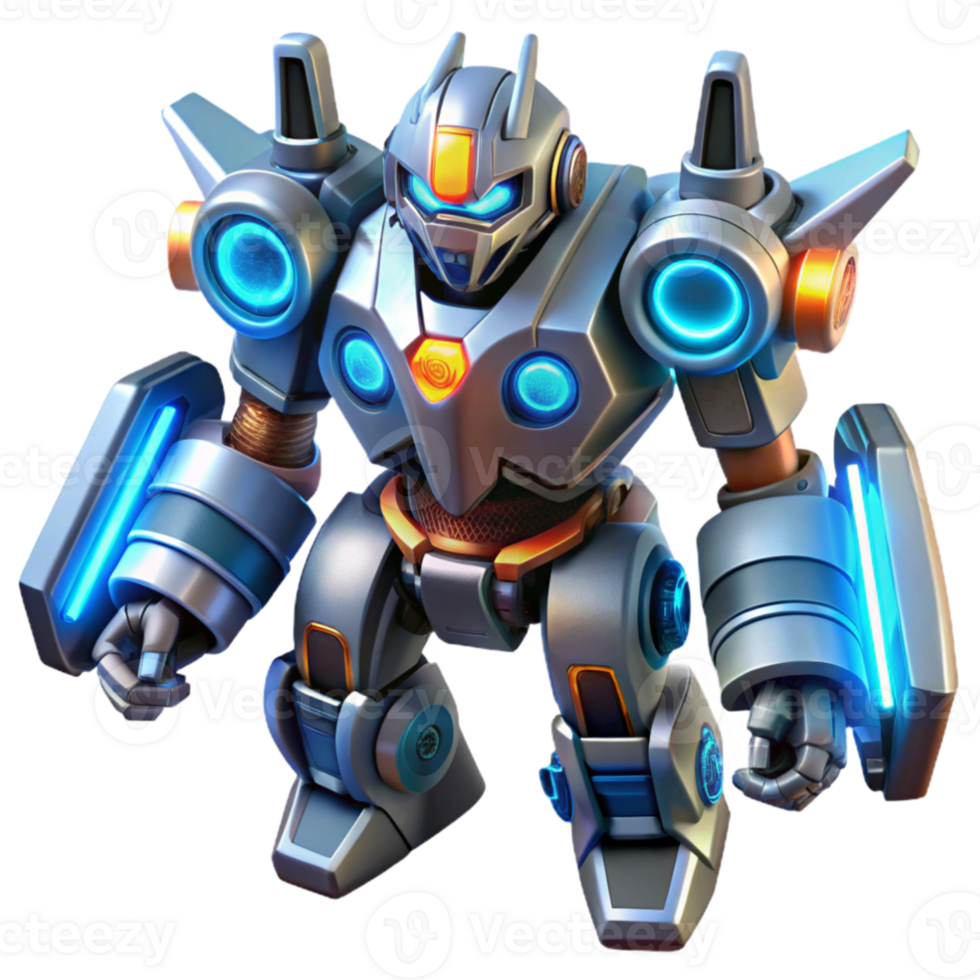 stunning traditional Futuristic Robot Illustration high quality png