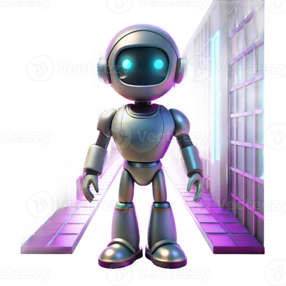 wonderful abstract Cute Robot 3D Render exclusive png
