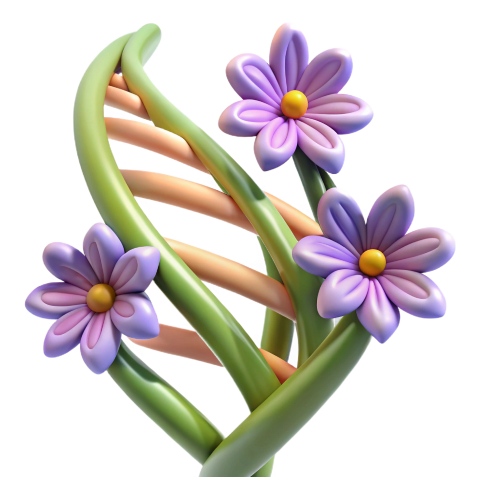 Floral DNA A 3D Render of Natures Code png