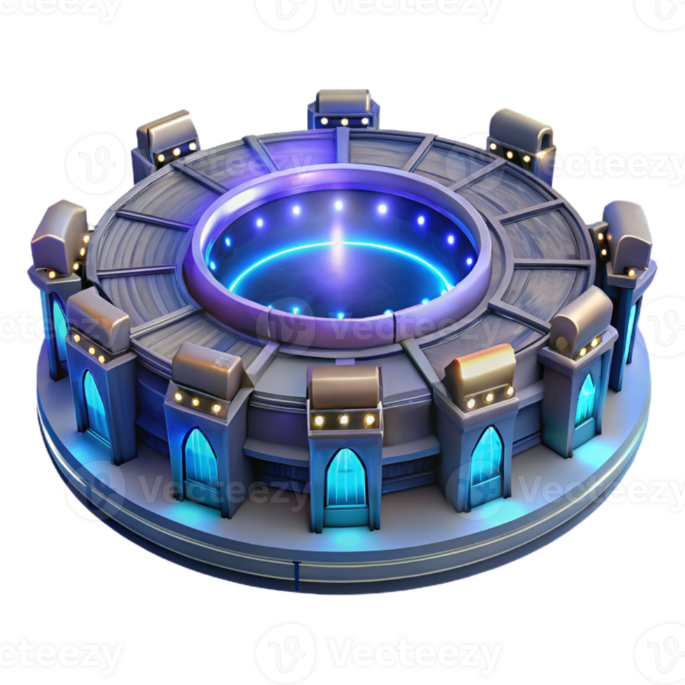 dramatic rustic Circular 3D Arena Illustration detailed png
