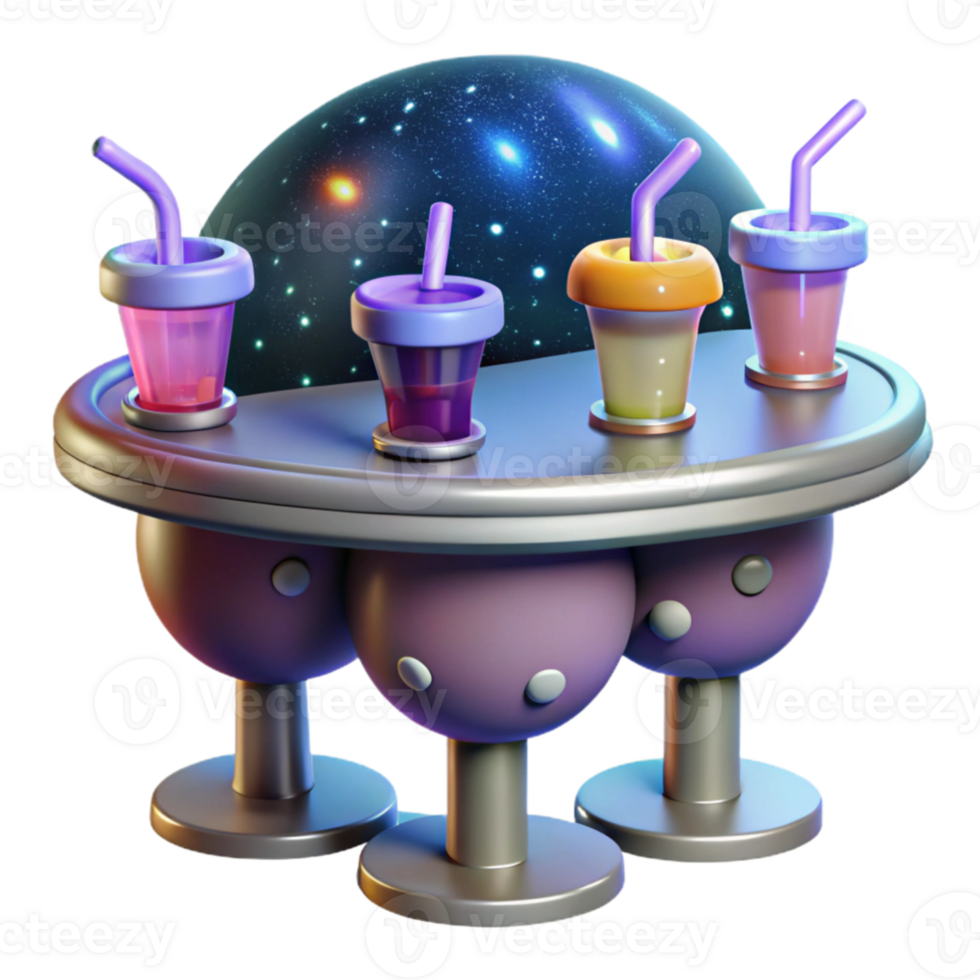 wonderful modern Cosmic Drinks 3D Render high quality png
