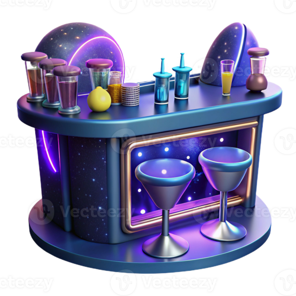 stunning traditional Cosmic Bar 3D Render authentic png