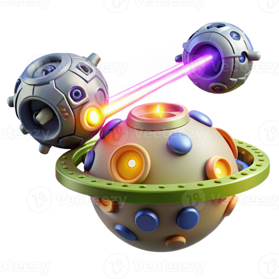 dramatic abstract 3D Render Cosmic Orb Laser original png
