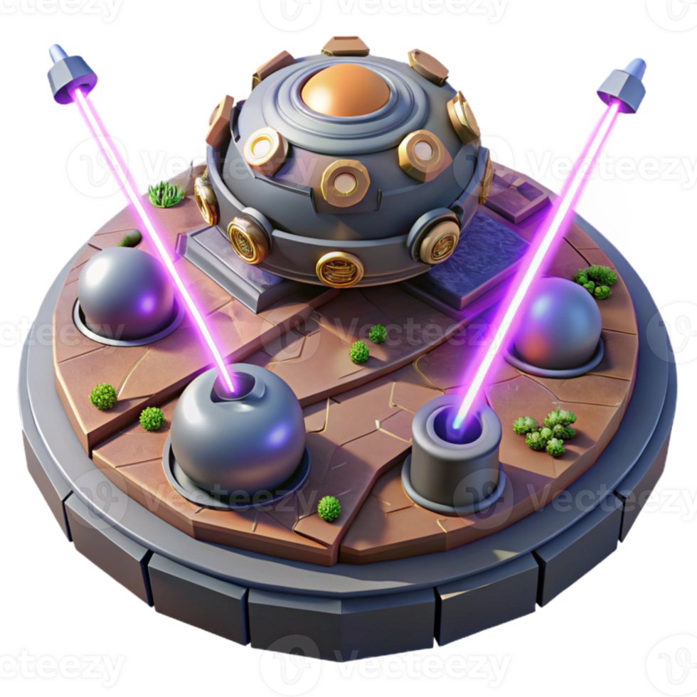 beautiful modern Futuristic 3D Energy Core Illustration high quality png