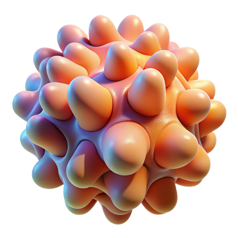 elegant abstract 3D Render of Abstract Spiky Sphere authentic png