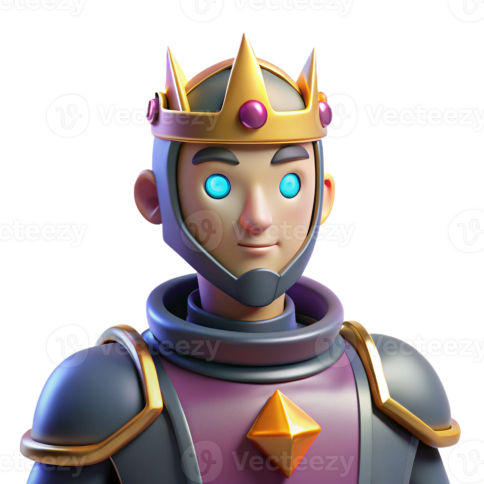 stunning classic 3D Cartoon King Illustration premium png