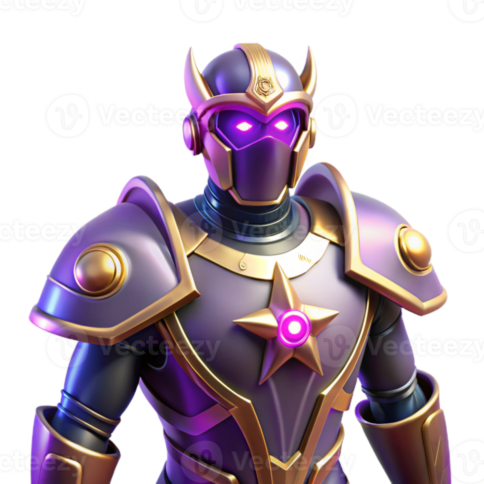 serene abstract 3D Render of a Powerful Galactic Knight detailed png