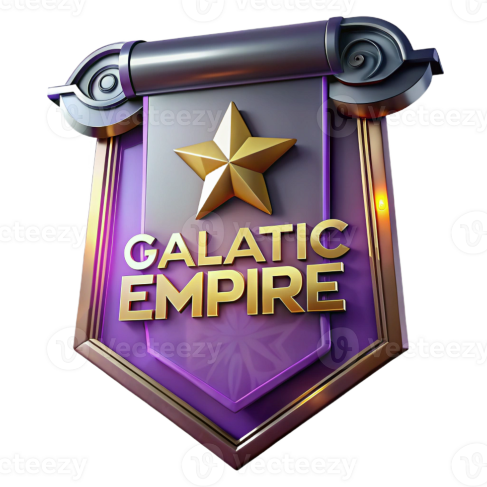 wonderful classic Galactic Empire 3D Emblem high quality png