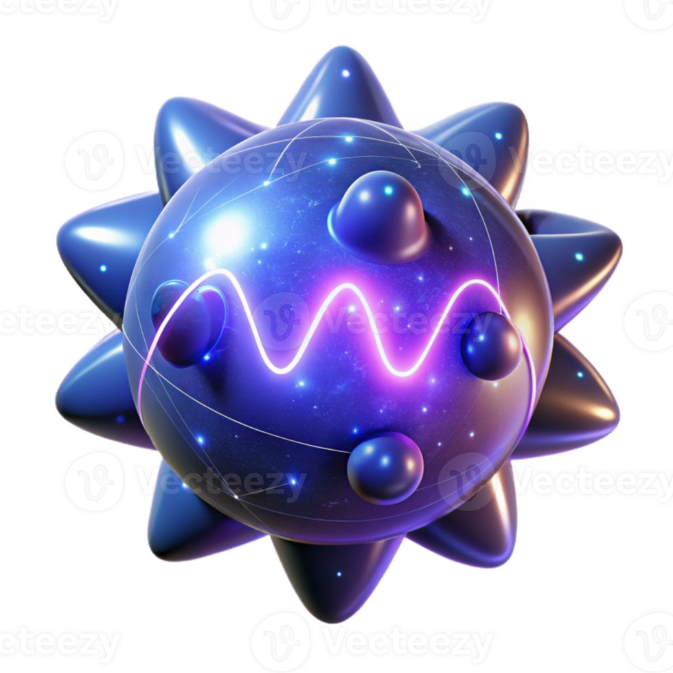 beautiful modern Abstract 3D Render of a Glowing Cosmic Orb original png