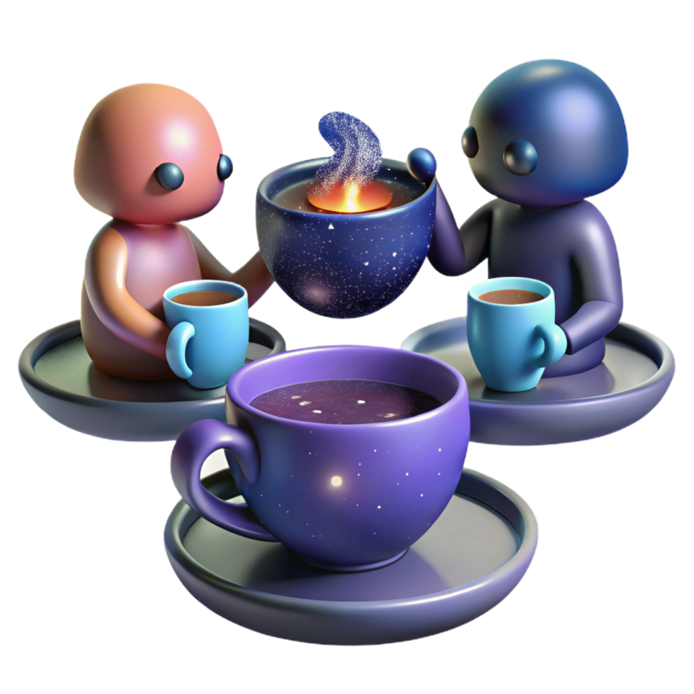 impressive vintage Cosmic Coffee A Shared Universe 4K png