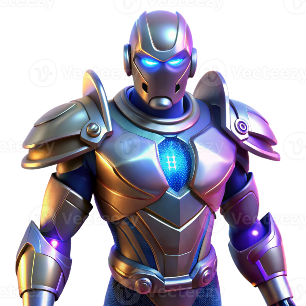 magnificent rustic Metallic Robot 3D Render 4K png