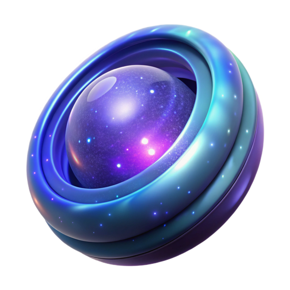 impressive classic Cosmic Sphere Abstract 3D Render of Galaxy 4K png