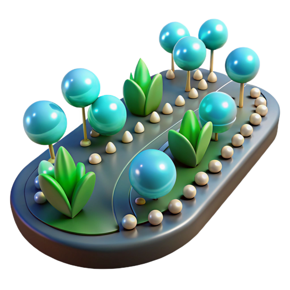 dramatic rustic 3D Render of a Whimsical Garden Path genuine png