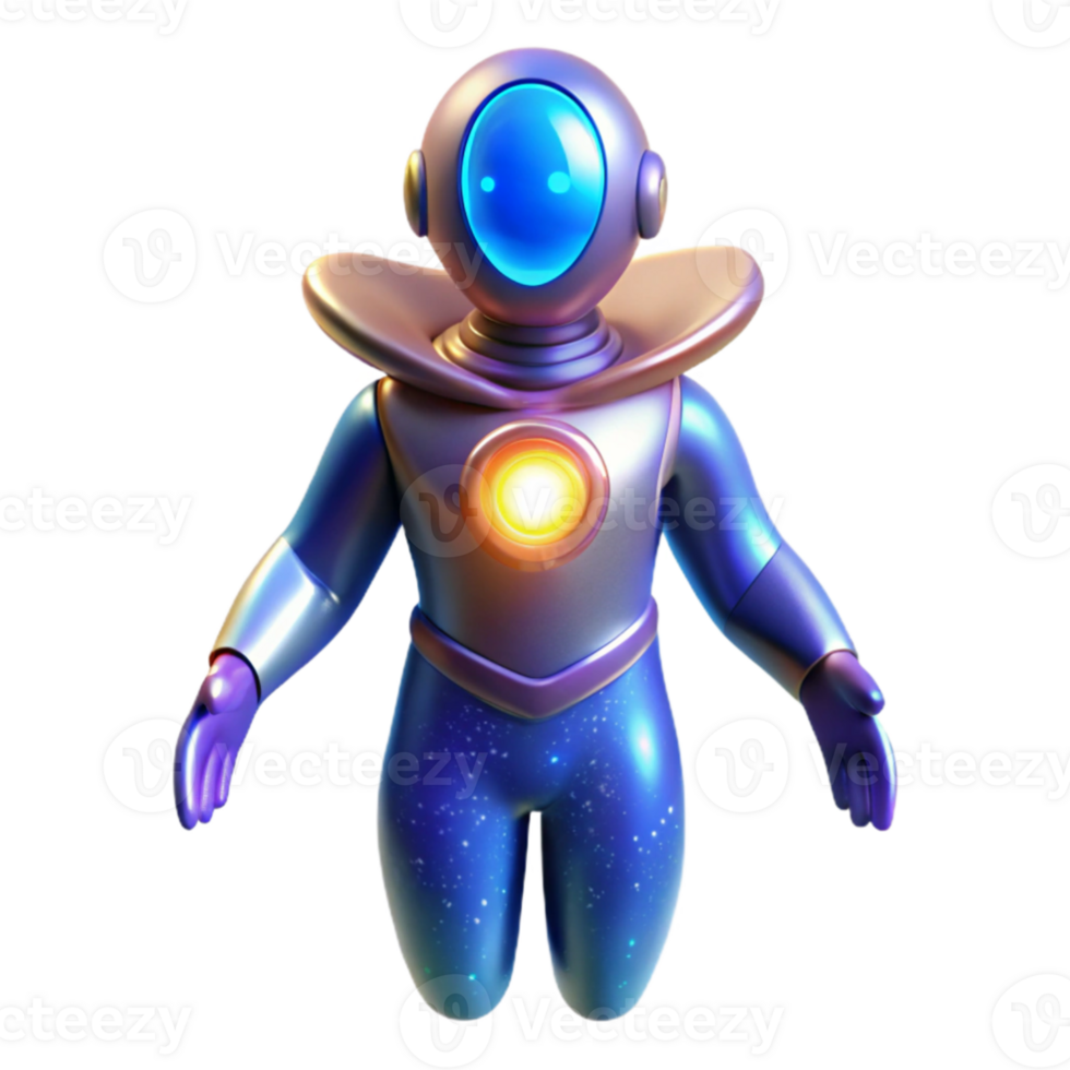 vibrant classic 3D Render of a Cute Astronaut detailed png
