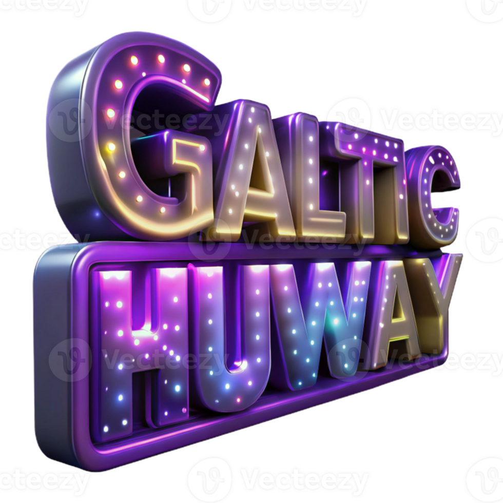 stunning traditional Galactic Highway 3D Render high resolution png