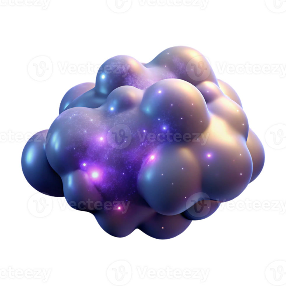 wonderful minimalist 3D Abstract Nebula Cluster professional png
