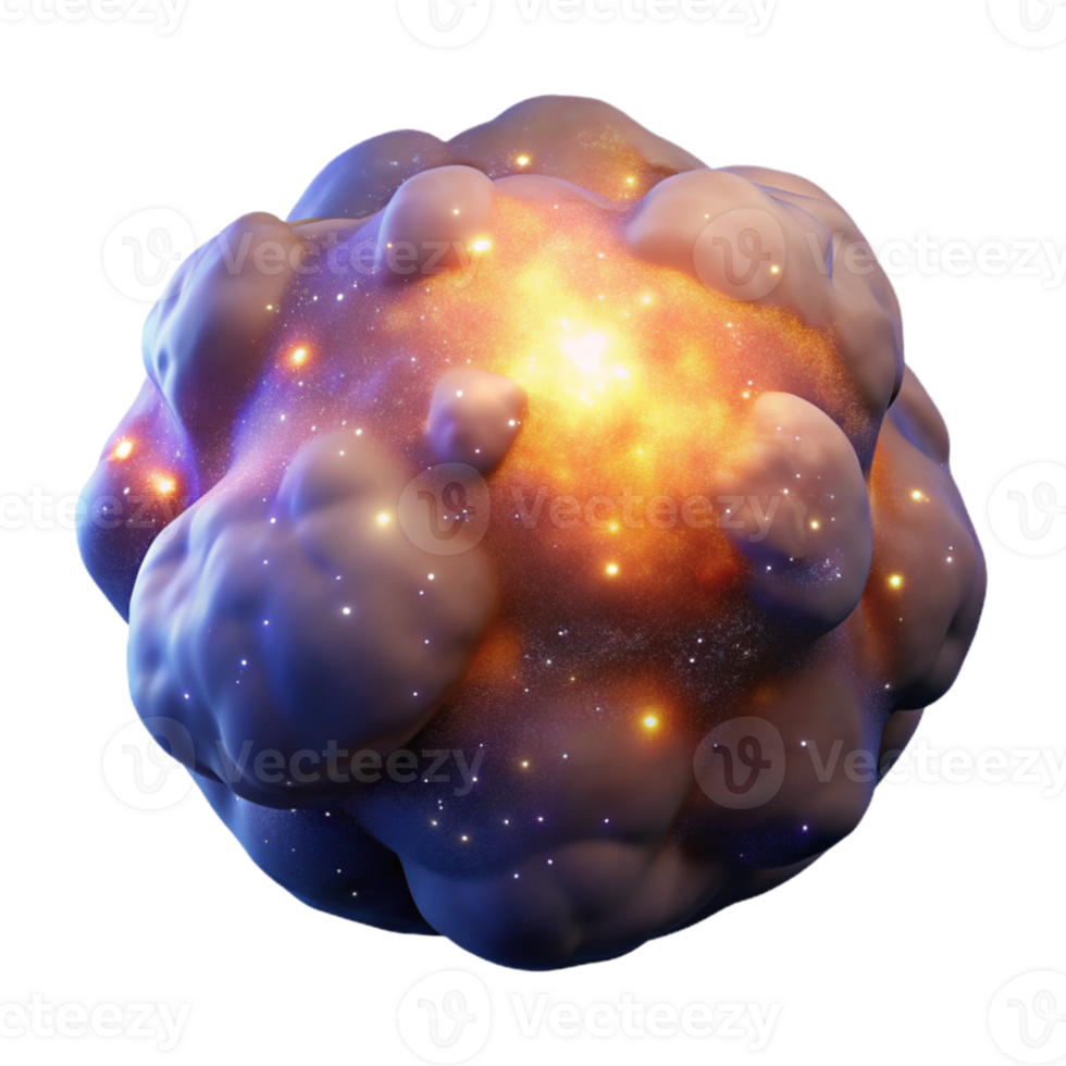 serene creative Cosmic Nebula 3D Render high quality png
