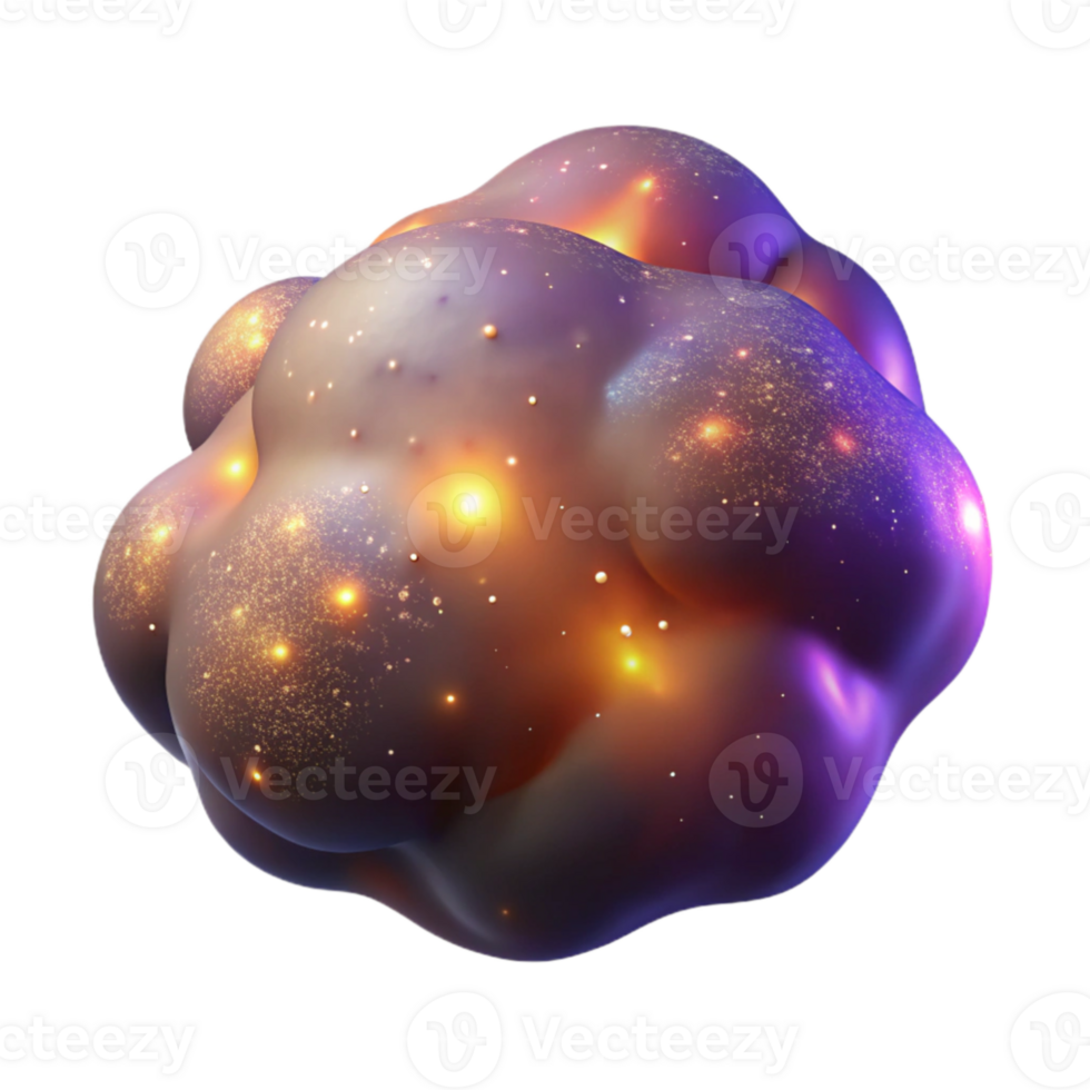 impressive minimalist 3D Abstract Cosmic Nebula Render authentic png