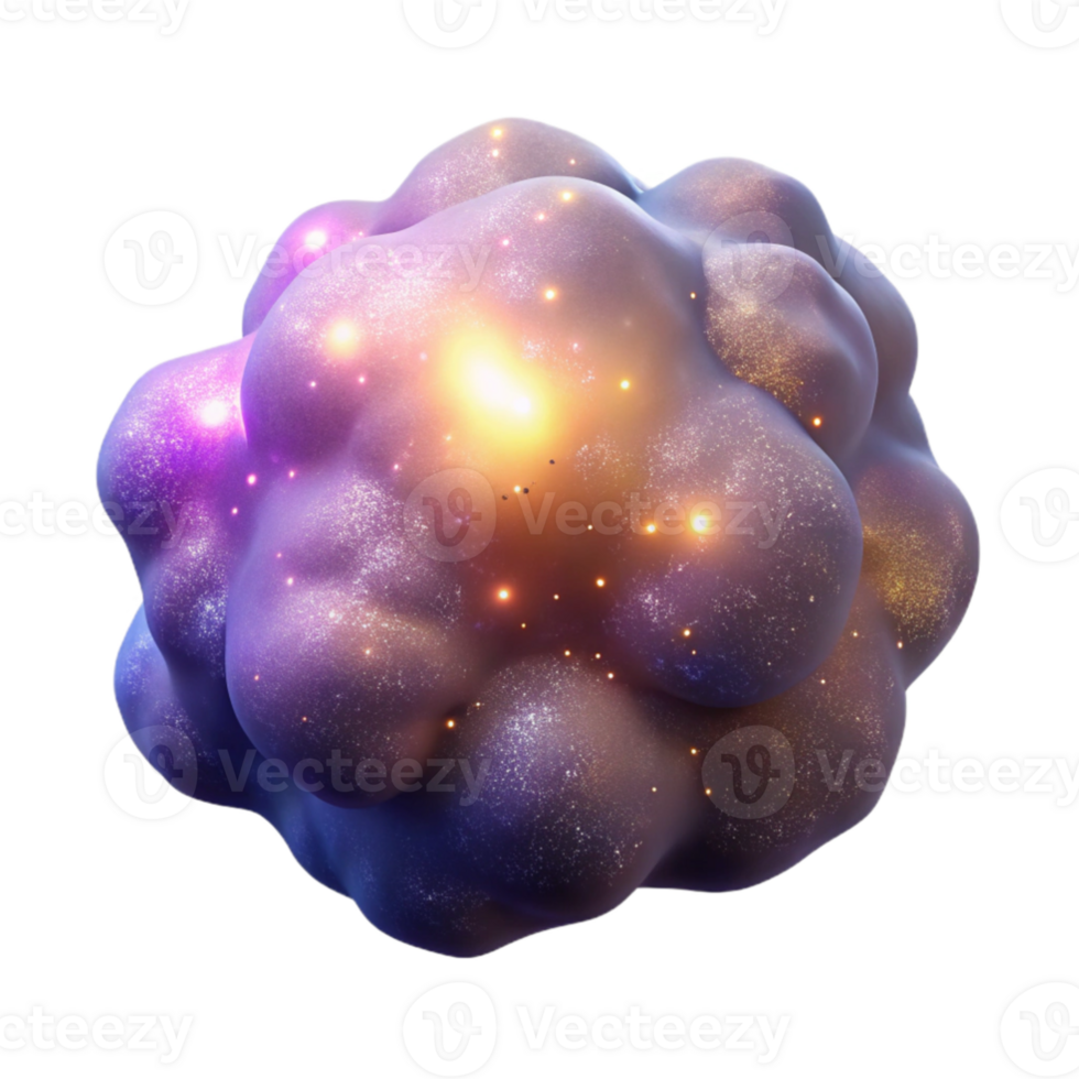 magnificent contemporary Glowing Nebula 3D Render professional png