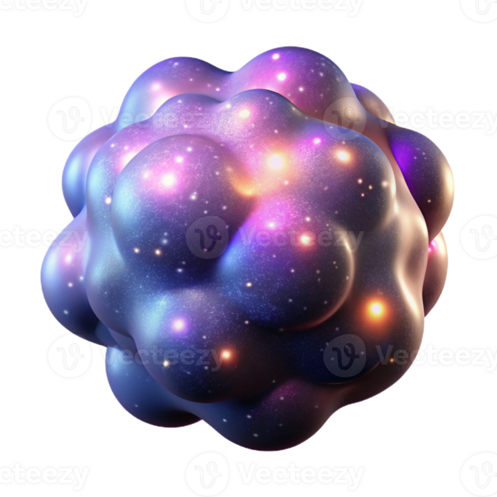 vibrant artistic Cosmic Nebula 3D Render high resolution png