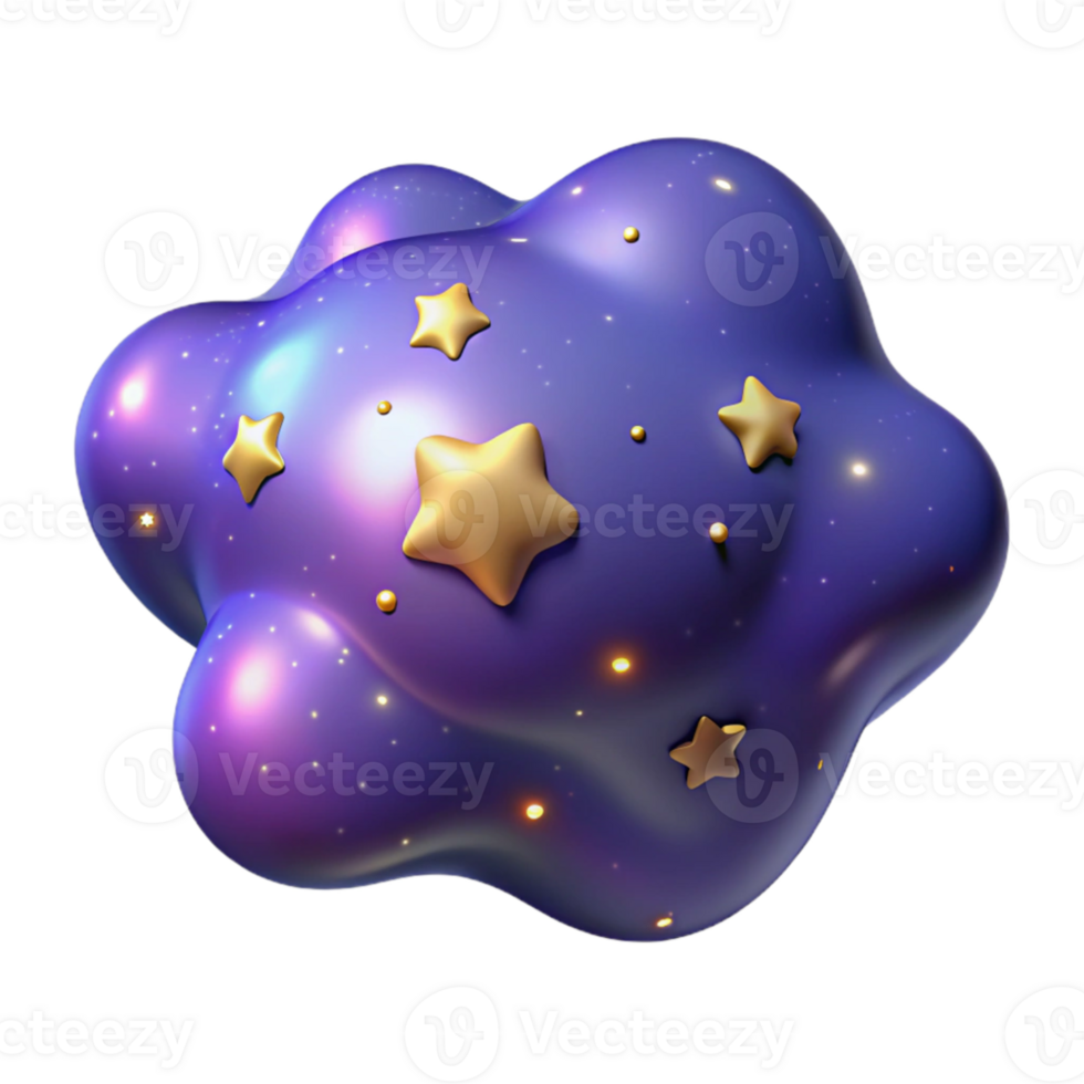 magnificent vintage Purple Galaxy 3D Render authentic png
