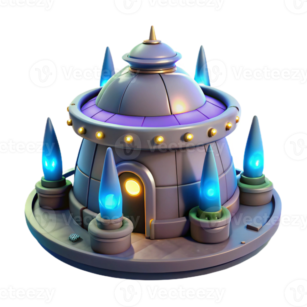 wonderful rustic Fantasy 3D Tower Illustration exclusive png