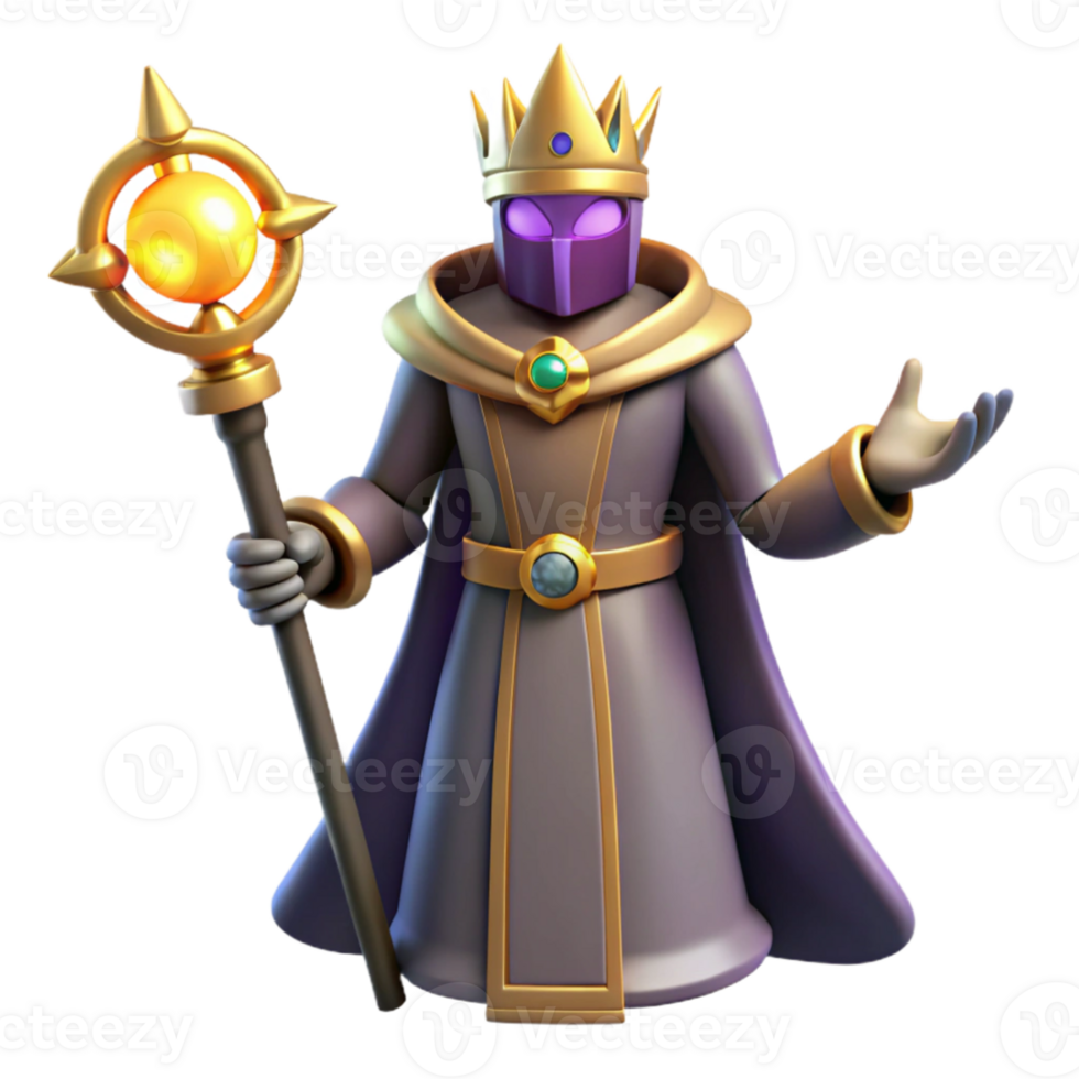 beautiful artistic 3D Render of a Majestic King original png