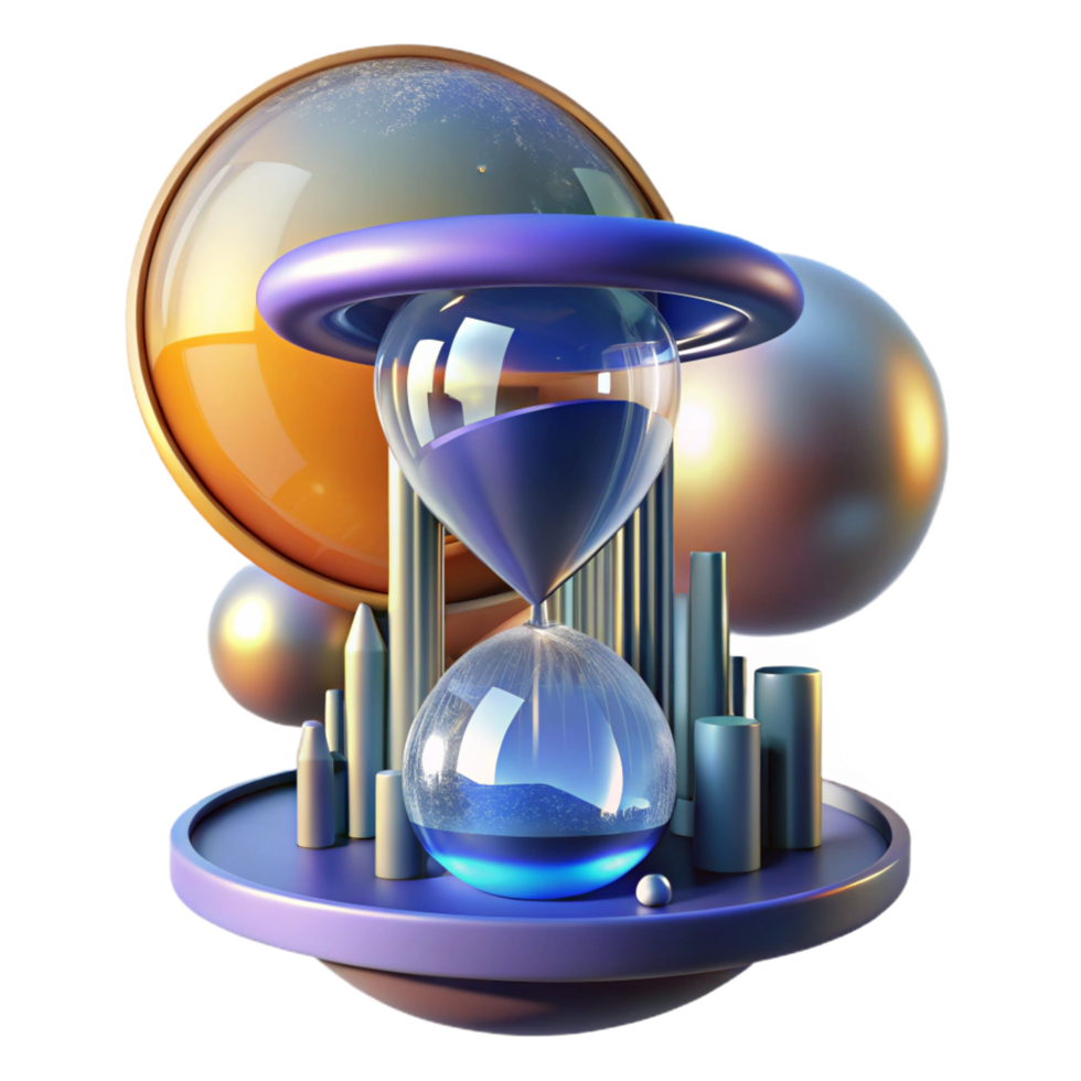 stunning minimalist Abstract Hourglass Time, Geometry, and Design premium png