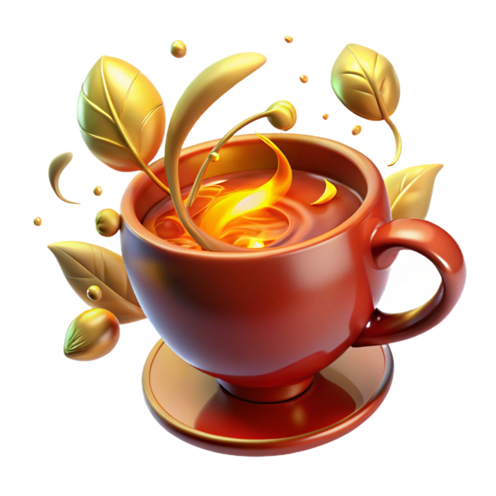 serene abstract Golden Tea A Warm Inviting Cup authentic png
