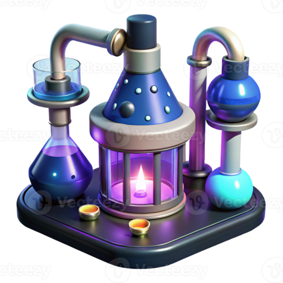 beautiful artistic 3D Fantasy Alchemy Still Illustration detailed png