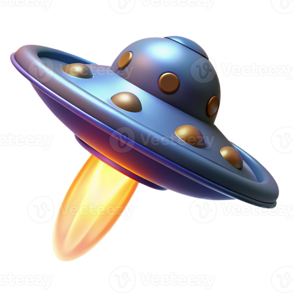 wonderful creative 3D Render Flying Saucer Illustration exclusive png