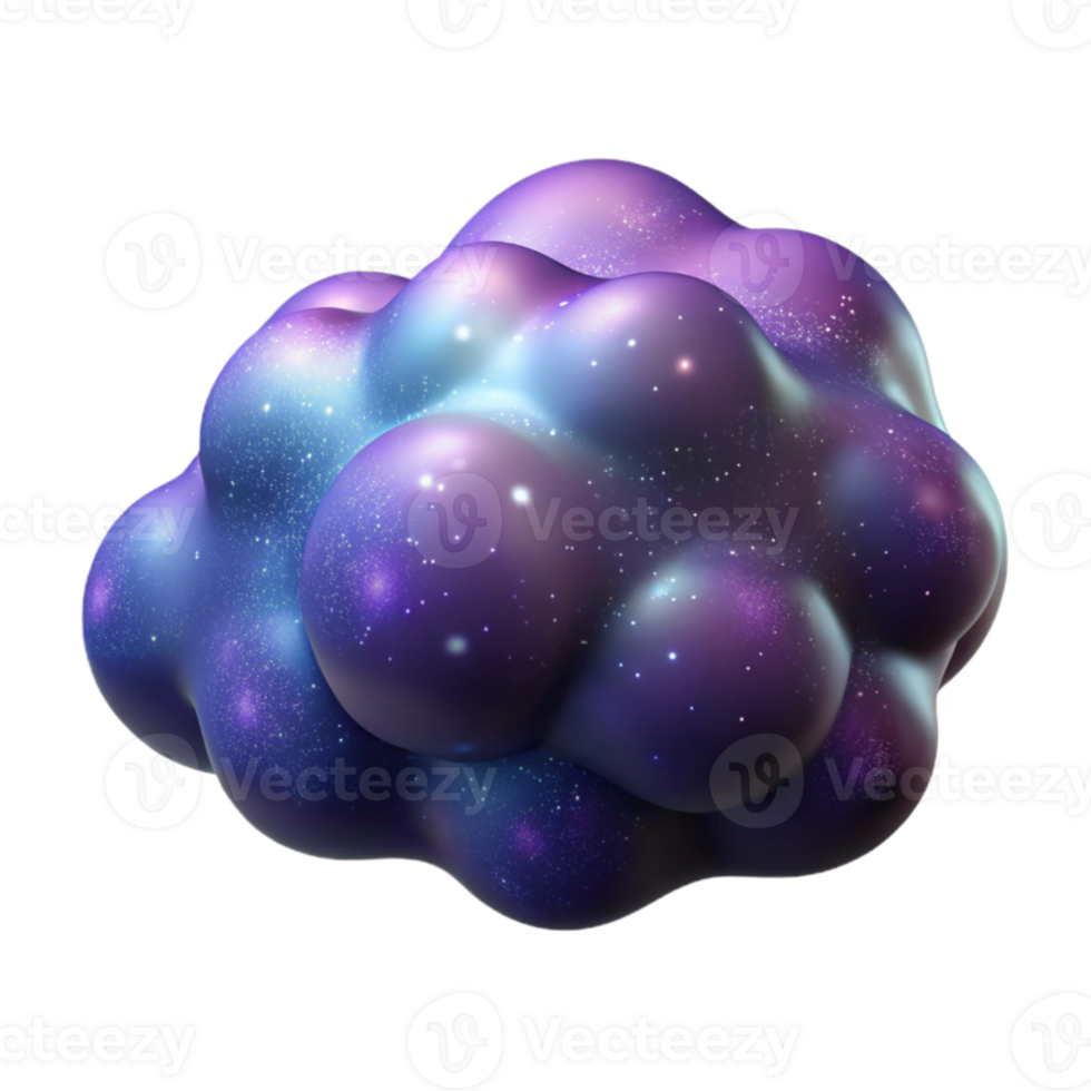 beautiful minimalist Cosmic Nebula 3D Render 4K png