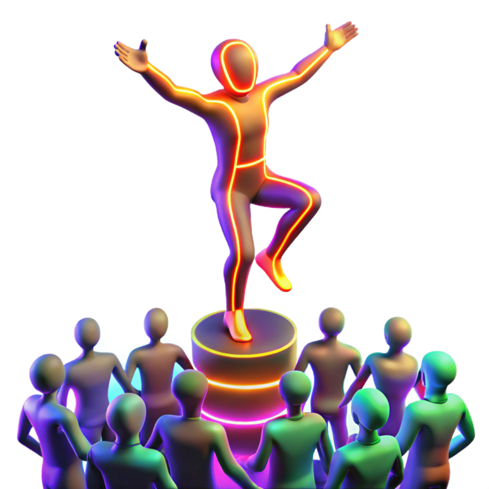 wonderful artistic Achieving Success Rising Above the Crowd high resolution png