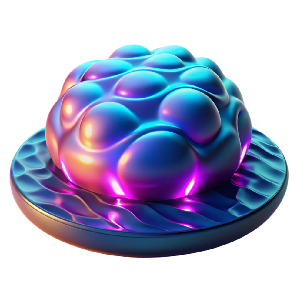 impressive creative Abstract 3D Render Bubble Texture, Neon Glow original png
