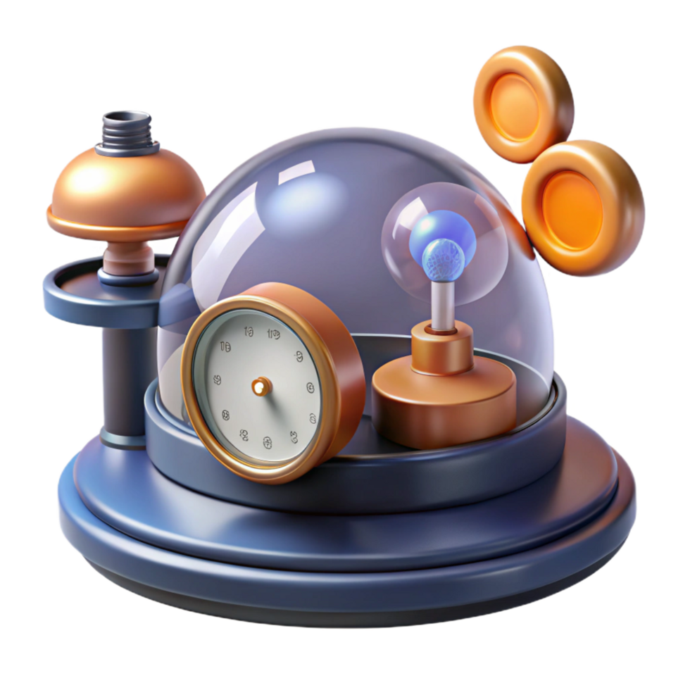 dramatic abstract Retro Futuristic Time Machine Gadget original png