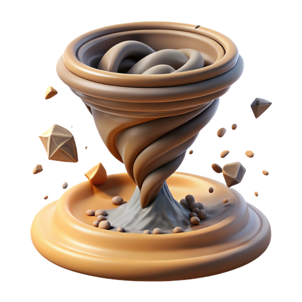 magnificent traditional Abstract Swirling Vortex with Geometric Shapes high quality png